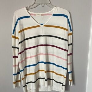 Striped V-Neck Sweater